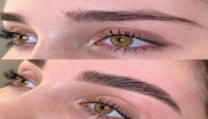 Brow Lamination Before and After